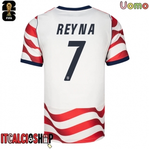Stati Uniti Giovanni Reyna #7 Prima Maglia Mondiali 2026 Manica Corta